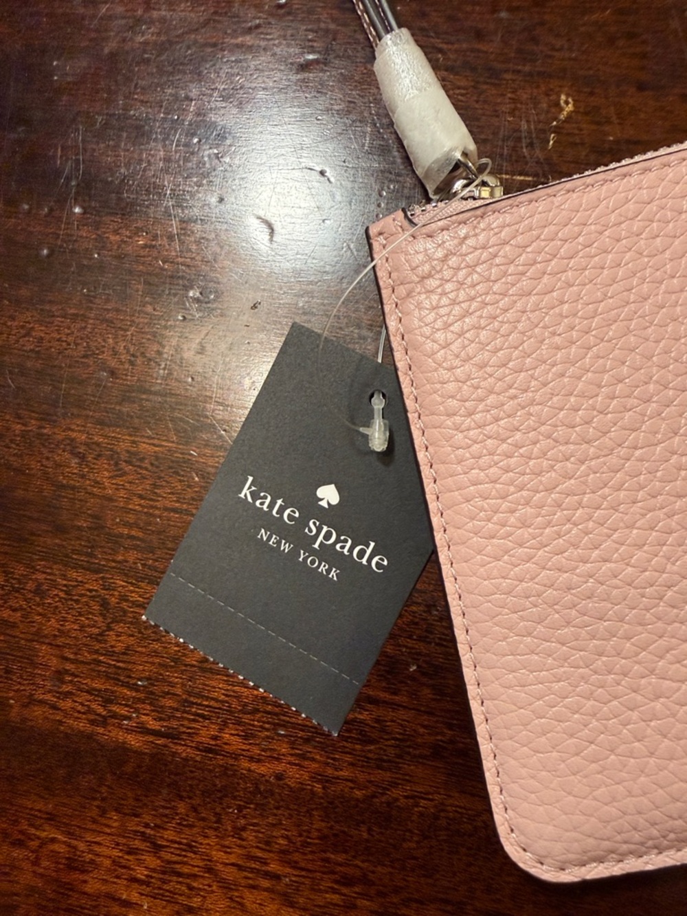 NWT Kate Spade New York Lucy Medium L-Zip Wristlet Tutu Pink Leather - Picture 4 of 8